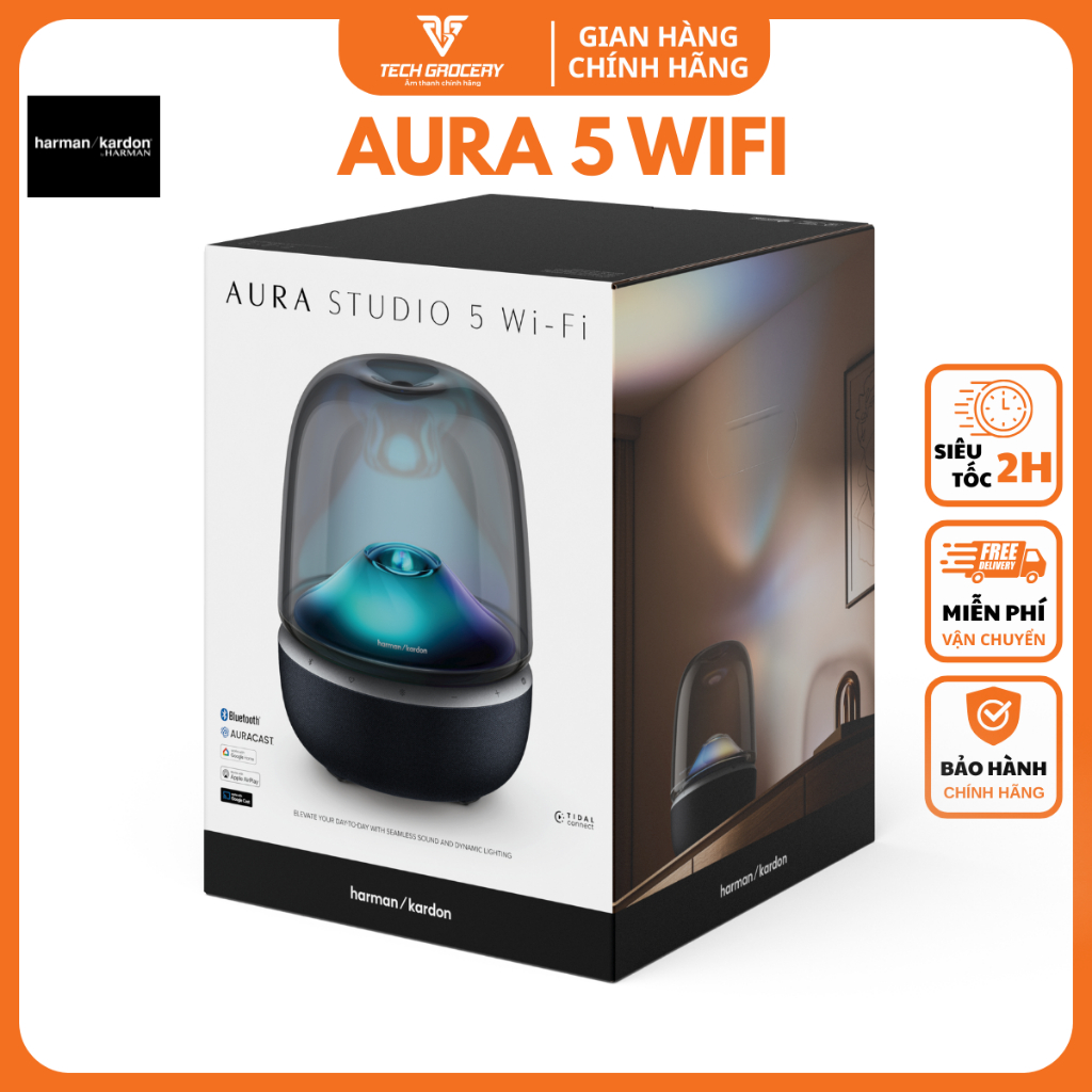 [AURA 5 WIFI] Loa Bluetooth Harman Kardon Aura Studio 5 Wifi Chính Hãng PGI Bảo Hành 12 Tháng.
