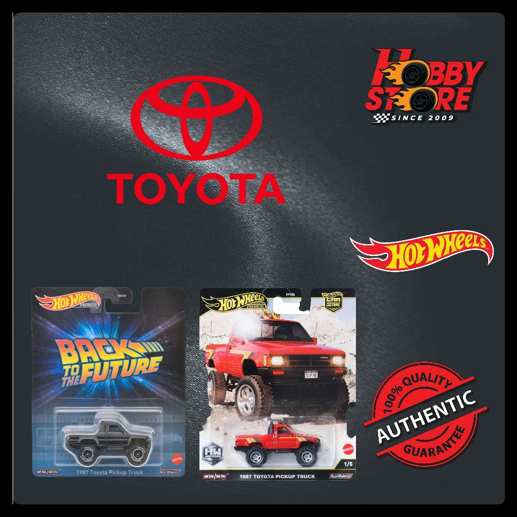 Hobby Store xe mô hình Hot Wheels Premium 1987 Toyota Pickup Truck các mẫu khác nhau