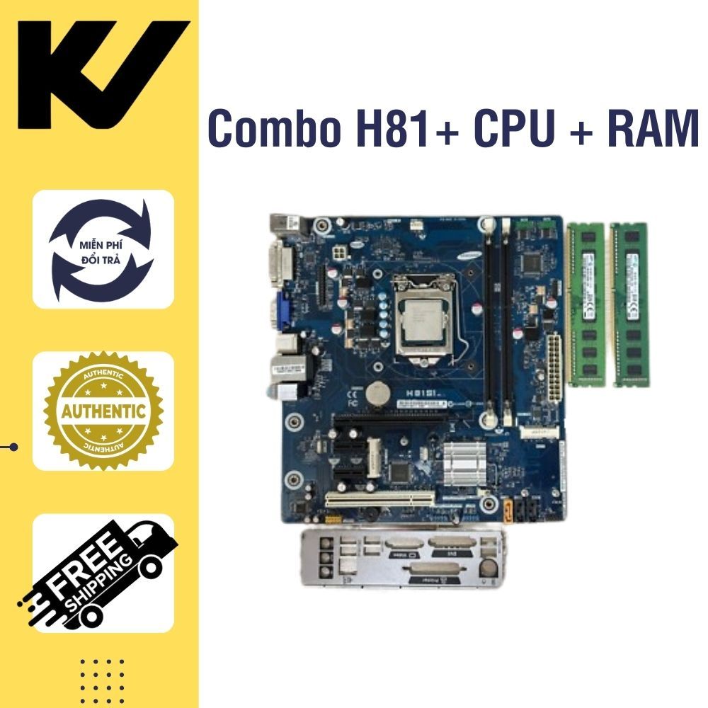 PC Lẻ COmbo Main H81 + i5 4590, i5 4670, 4690 + Ram 8/16GB