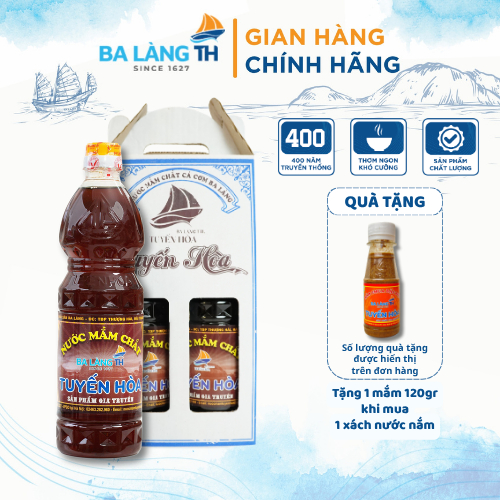 Xách Nước Mắm Chắt Cá Cơm Ba Làng TH 800ml Combo 2 Chai