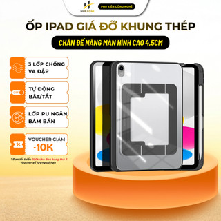 Bao Da iPad Aurora HUBZONE Giá Đỡ Khung Thép, Chống Sốc 360°, Gập Đa Góc, Cho iPad Gen/Mini/Pro/Air