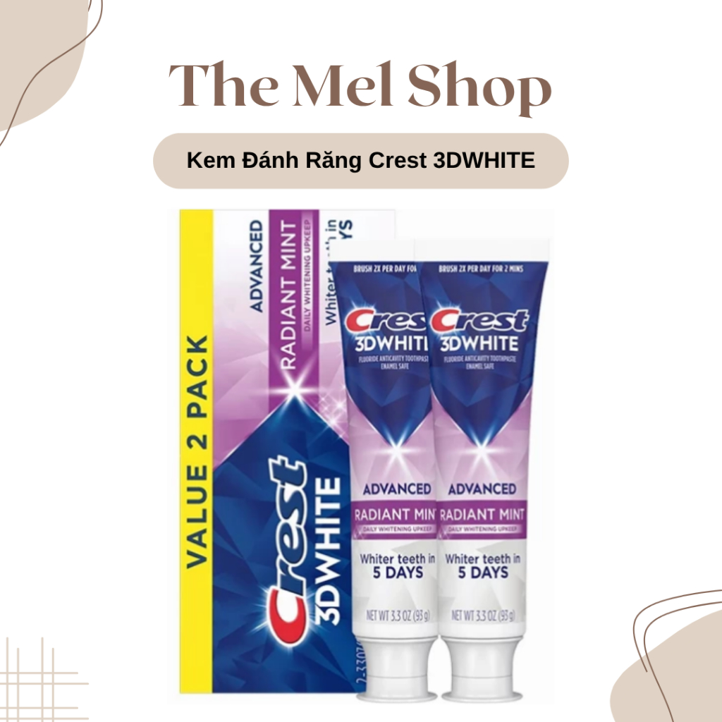 Kem Đánh Răng Crest 3DWhite Advanced Radiant Mint