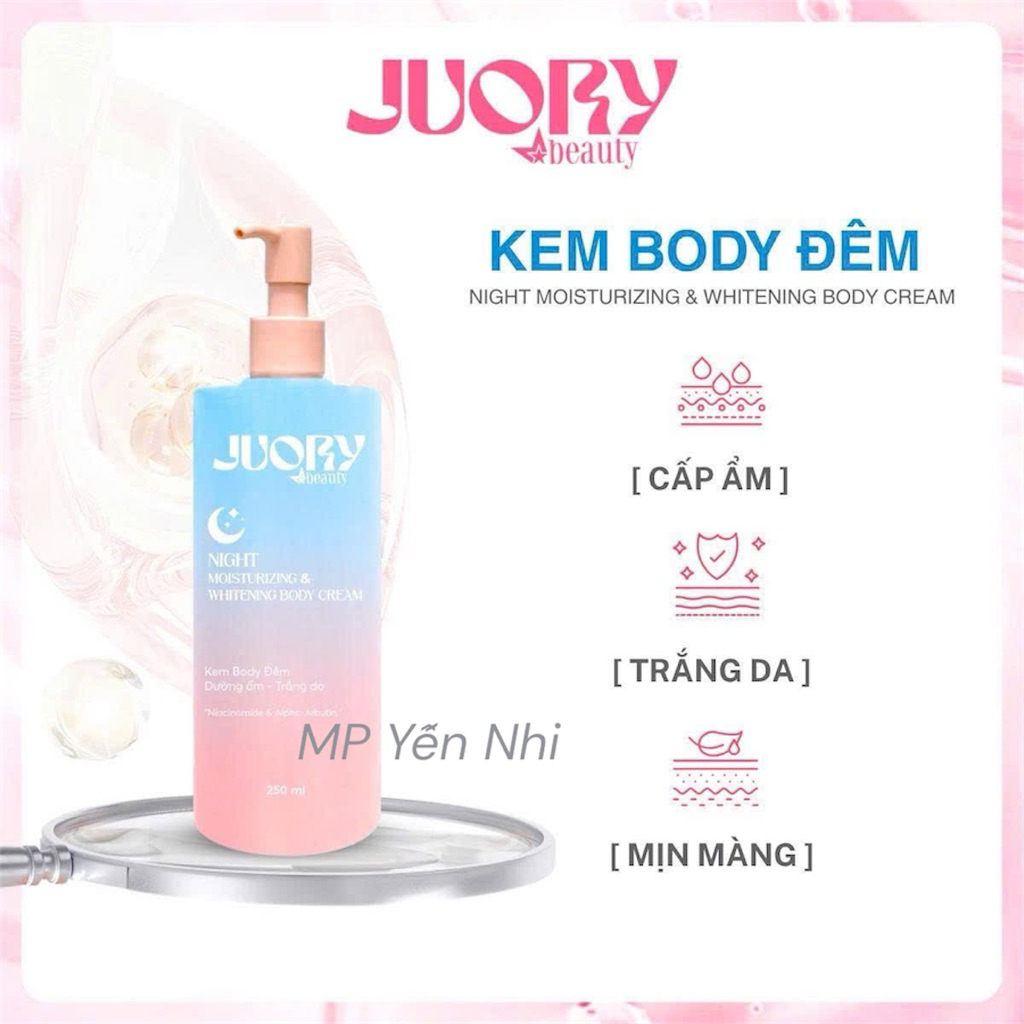 em body đêm juory dưỡng ẩm trắng da 250ml