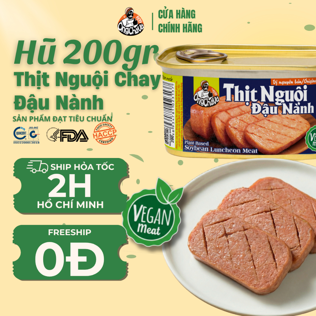 Thịt Hem Chay Ông Chà Và - Vị Nguyên Bản 200g - Thịt Nguội Đậu Nành