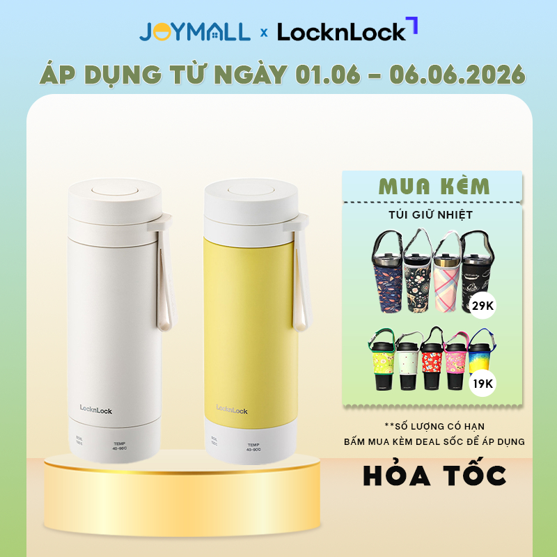 Bình đun giữ nhiệt 2 in 1 LocknLock 300ml EJC723, Hàng chính hãng, giữ ấm 9 cấp độ - JoyMall