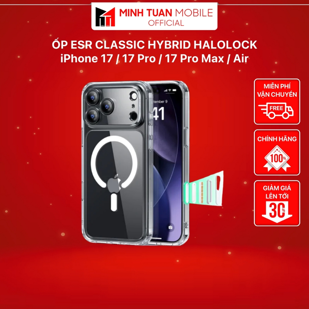 Ốp ESR Classic Hybrid HaloLock iPhone 17 / 17 Pro / 17 Pro Max / Air