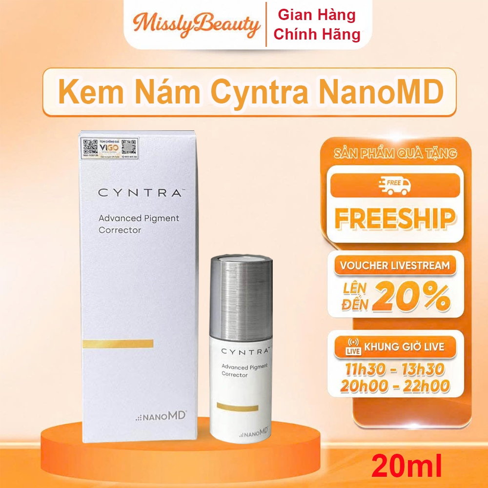 Kem Nám NanoMD Cyntra Advanced Pigment Corrector 20ml