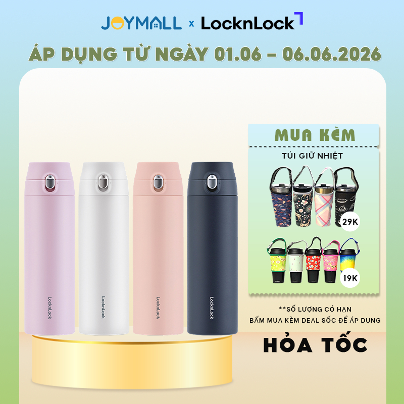 Bình giữ nhiệt LocknLock Featherlight LHC3257 500ml - Hàng chính hãng, thép không gỉ  - JoyMall
