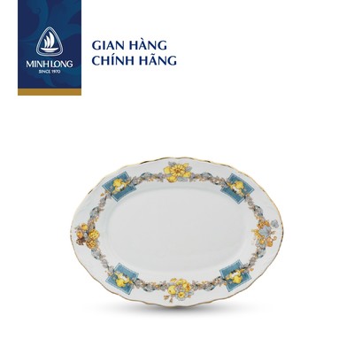 [GIÁ ƯU ĐÃI] Dĩa Oval 36 cm Sứ Cao Cấp Minh Long - Royal IFP - Bốn Mùa