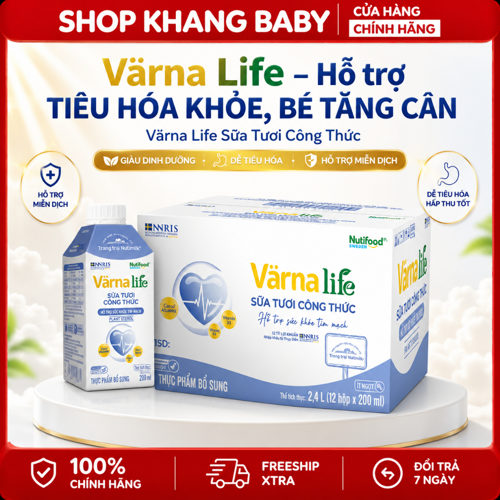 Sữa tươi công thức Varna Life Tím Nutifood