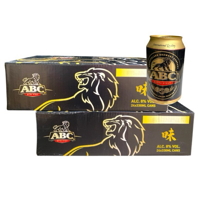 Combo 2 thùng x 24 lon bia ABC 330ml - Bia đen nồng độ 8%