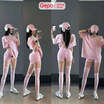 GEPO Quần Short Đùi Tập Gym Cạp Cao Lưng V Có Chun Bản Nâng Cấp 10%Elsaten GP129