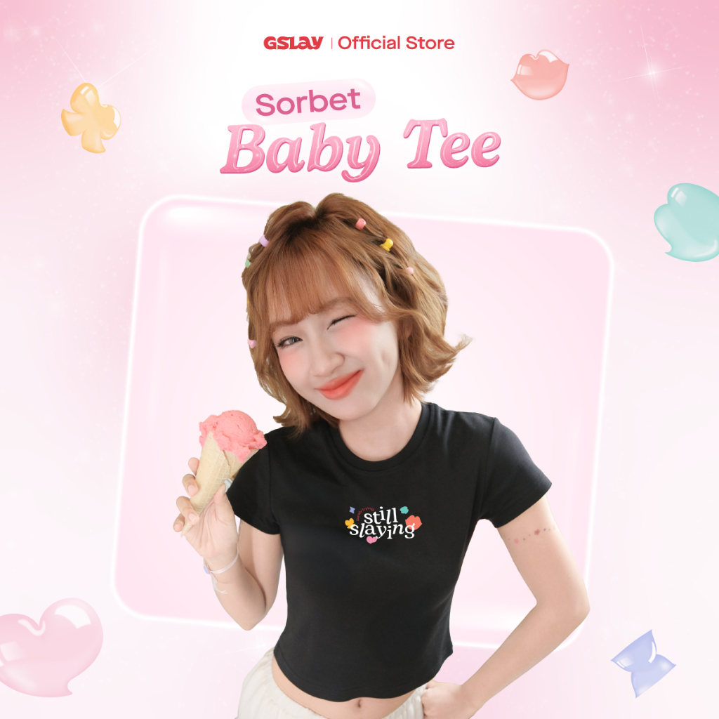 Áo thun ôm body GSLAY SORBET Baby Tee chất thun co giãn thoáng mát