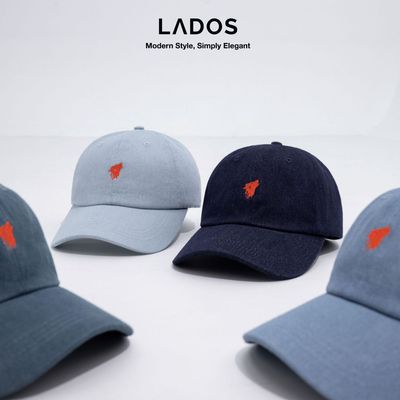 [DEAL MỞ BÁN] Nón Jean Thêu Sói LADOS - 3015 Vải Jean Denim Điều Chỉnh Khóa Nón Không Gỉ, Phom Ôm Vừa Đầu Thoải Mái