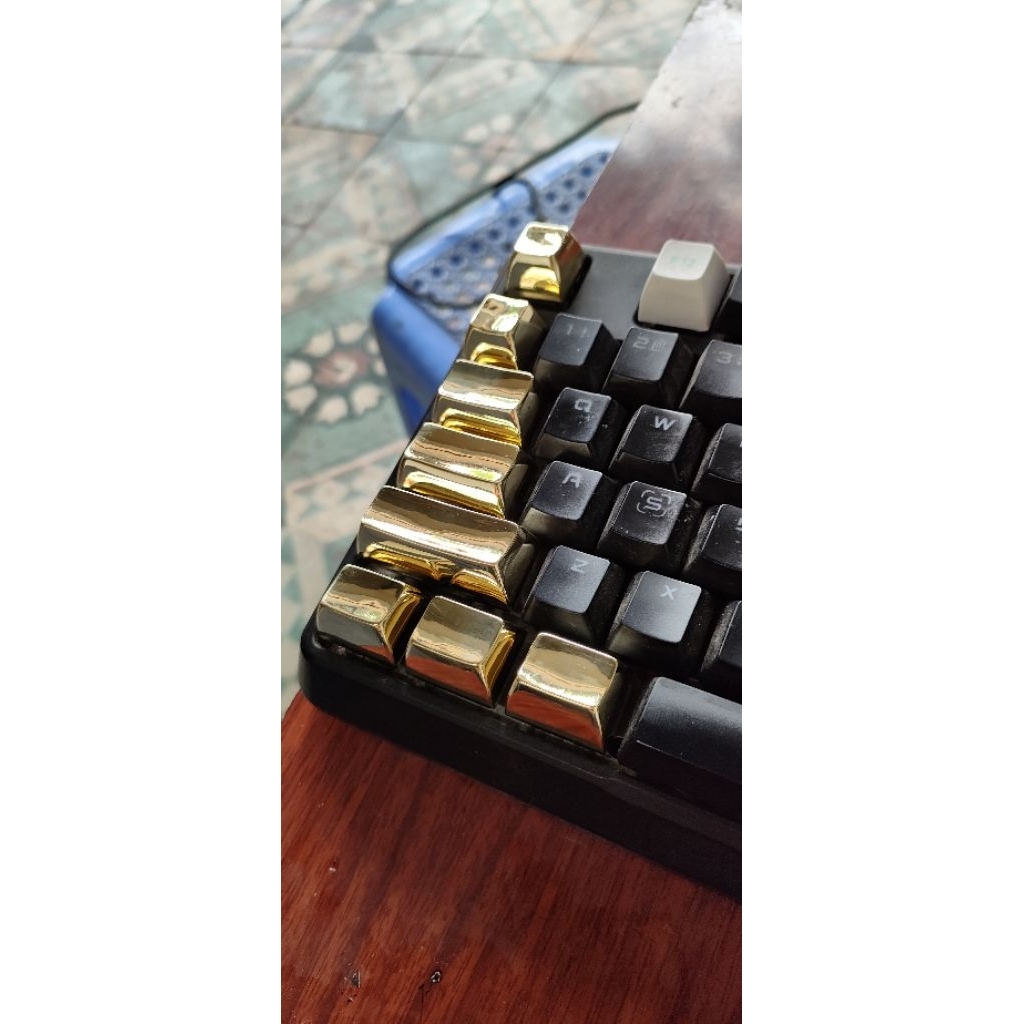 Keycap Kim Loại Đồng Đúc Đánh Bóng Minimalist Nút Bàn Phím Cơ Cổ Điển Artisan Cầm Đầm Tay