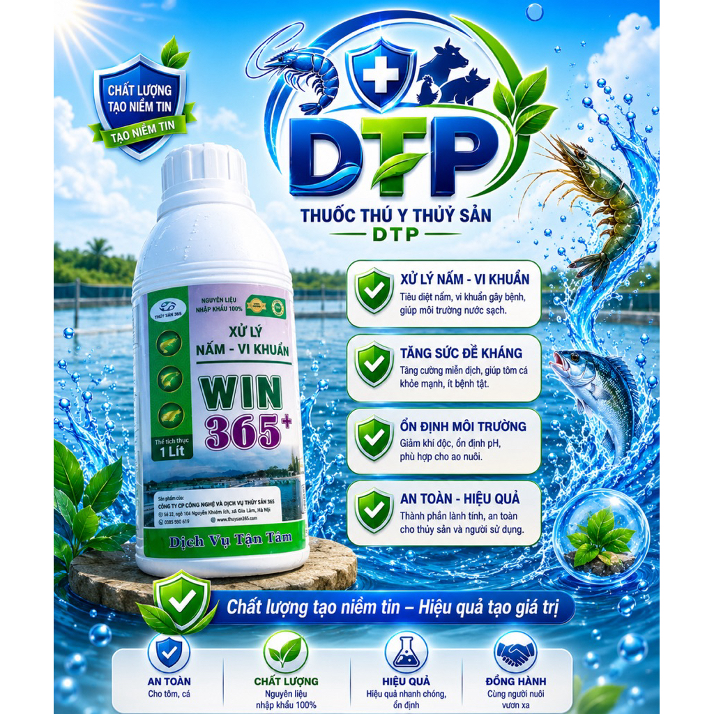 WIN 365 – DIỆT NẤM, VI KHUẨN CỰC MẠNH, Diệt nấm, vi khuẩn nhanh chóng, lở loét, nấm, ghẻ, An toàn ch