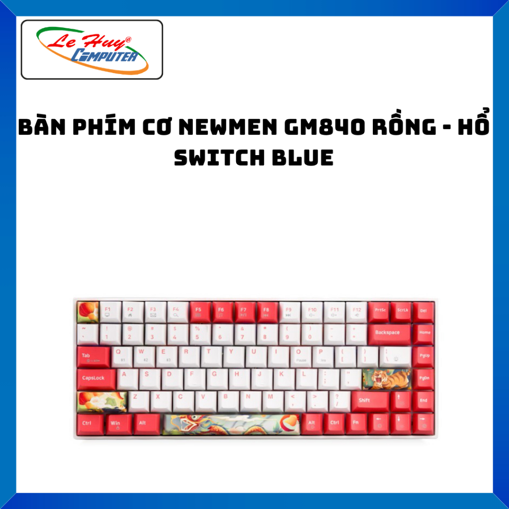 Bàn Phím Cơ Newmen GM840 Rồng - Hổ - Hàng Chính Hãng