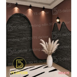Background livestream 3D 5D cao cấp TS Decor, phông livestream hiện đại có chiều sâu, decor studio sang trọng