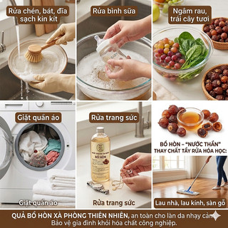 Quả bồ hòn tách hạt (1kg) kèm HDSD (hàng loại 1)