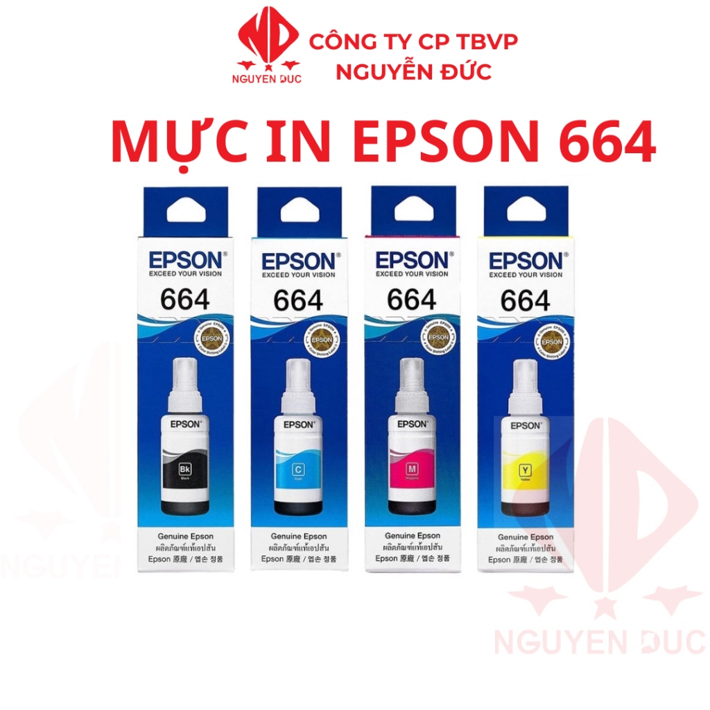 Mực Máy In Chính Hãng Epson T664 Dùng Cho Máy L310/L360/L1300/L120/L121/L1300