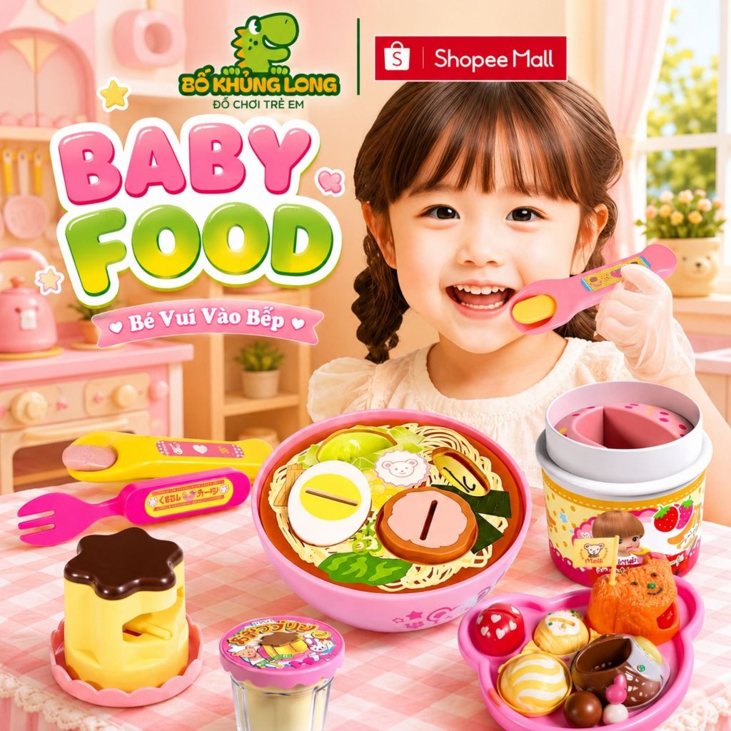 (CÓ ĐỦ MẪU) Đồ Chơi Hình Bánh Pudding Bát Mì Caramen Kem Ốc Quế Gà Rán Hambuger Cookies Cho Bé BỐ KH