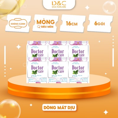 [SIZE NHỎ] Băng vệ sinh thảo dược D&C Doctor Care hàng ngày dùng cuối kì 16cm Combo 6 gói