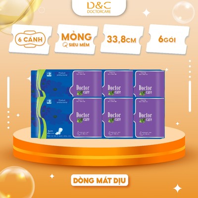 Băng vệ sinh thảo dược D&C ban đêm 33.8cm Combo 6 gói