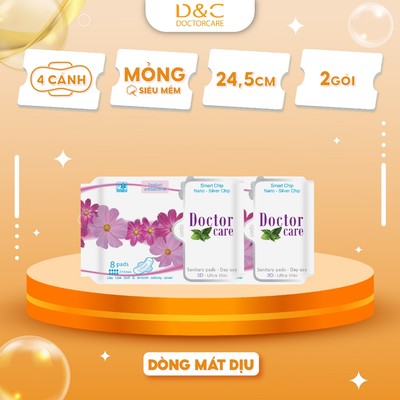 Băng vệ sinh thảo dược D&C Doctor Care ban ngày 24cm Combo 2 gói