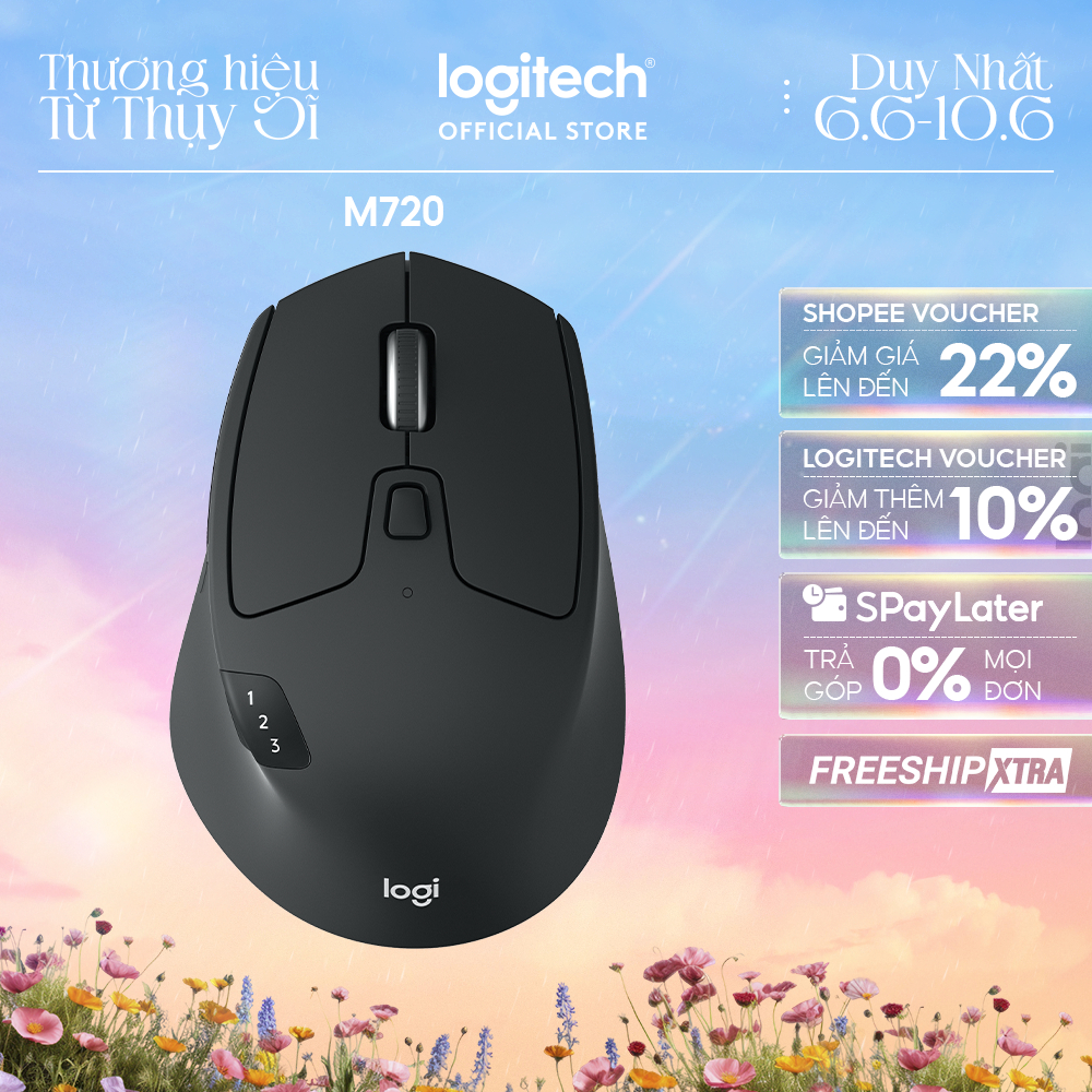 Chuột không dây đa thiết bị LOGITECH M720 Bluetooth