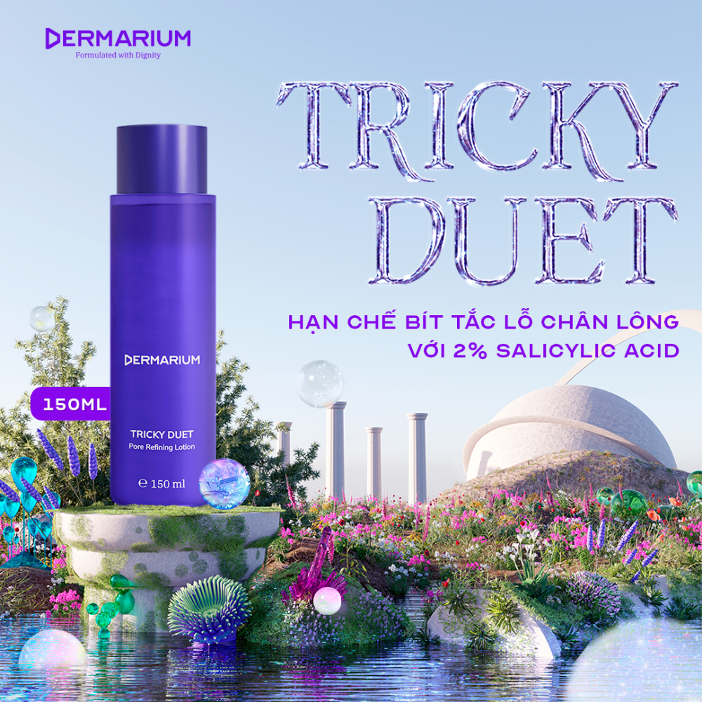 Ảnh 3 của Tây da chết hóa học Dermarium Tricky Duet 2% Salicylic Acid (BHA) dạng toner, giảm dầu mụn ẩn