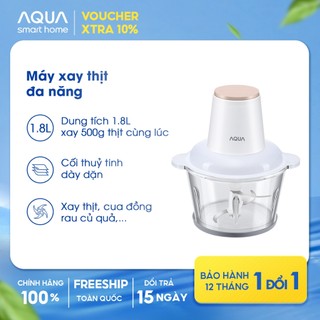 Máy xay thịt Aqua GGS201R cối thuỷ tinh, dung tích 1.8L xay cua, thịt cá rau củ - Bảo hành 12 tháng
