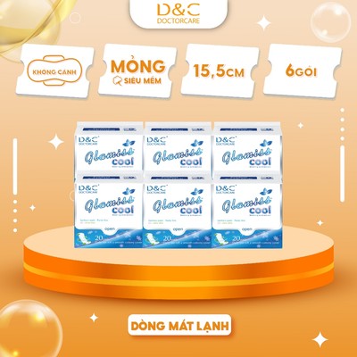 [SIZE NHỎ] Băng vệ sinh thảo dược Glamiss Cool hàng ngày 16 cm Combo 6 gói