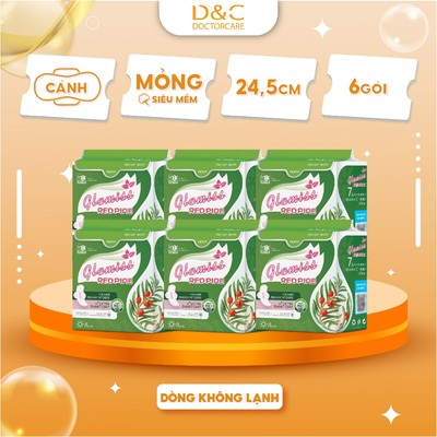Băng vệ sinh tinh dầu thông đỏ Glamiss Red Pine ban ngày 24,5cm Combo 6 gói