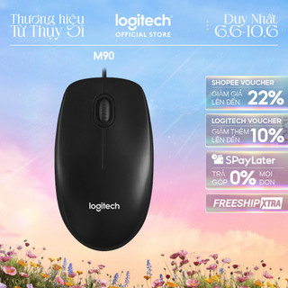 Chuột có dây Logitech M90 - Siêu bền, siêu tiết kiệm, nhỏ gọn, thiết kế ôm tay