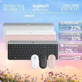 Combo chuột phím không dây Logitech MK470 - Giảm ồn, USB, pin lâu, thiết kế mảnh gọn