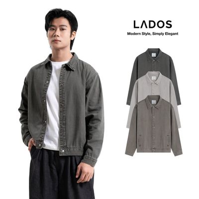 [DEAL MỞ BÁN] Áo Khoác Kaki Nam LADOS - 2136 Wash Màu Cổ Điển Chất Dày Dặn Chuẩn Phom Nam Tính, Phù Hợp Mặc Hằng Ngày