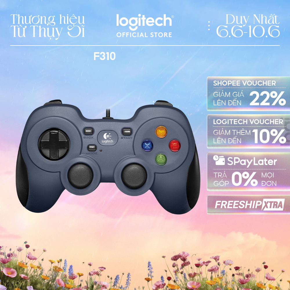 Tay cầm gaming console có dây Logitech F310 - 4 phím di chuyển D-Pad, TV Android