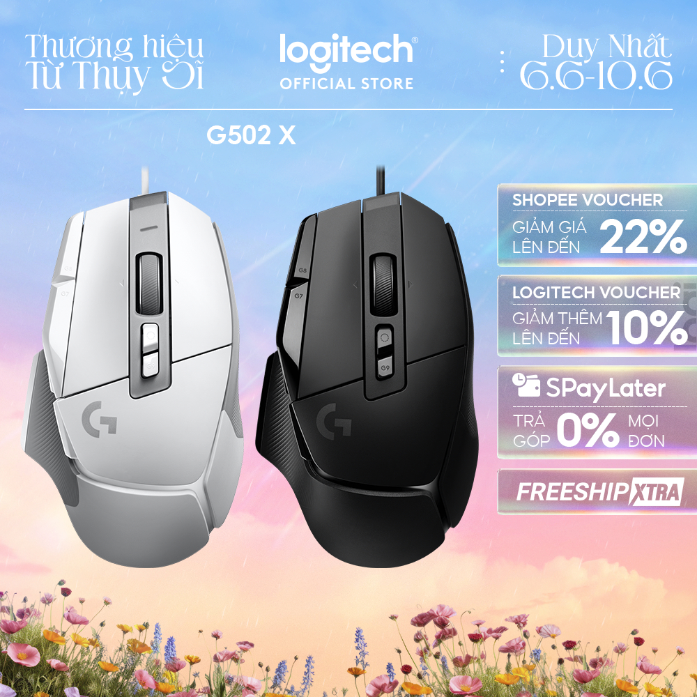 Chuột gaming có dây Logitech G G502 X – switch LIGHTFORCE hybrid, Cảm biến Hero 25K