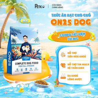 [Combo Tiết Kiệm - Túi 3kg] Hạt Cho Chó ON25 DOG - Bóng Da, Mượt Lông, Hỗ Trợ Tiêu Hóa