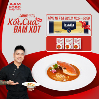 [TẶNG 500Gr Mì Ý] Combo 3 Gói Xốt Cua A AM - Đẫm Xốt AAM - Siêu Tiện Lợi, Chuẩn Vị Nhà Hàng - A AM Food