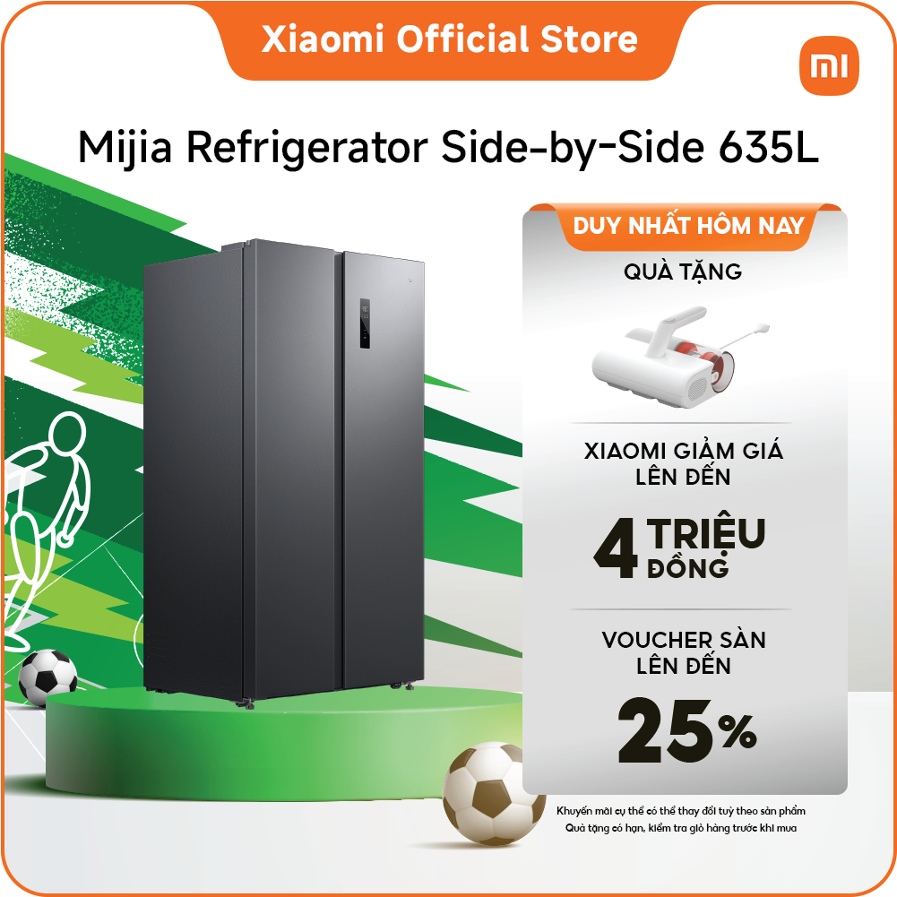 [MỚI RA MẮT] Tủ lạnh Xiaomi 2 cánh Side by Side Xiaomi Mijia Refrigerator 635L | Dung tích lớn | Bảo hành 2 năm | BigBuy360 - bigbuy360.vn