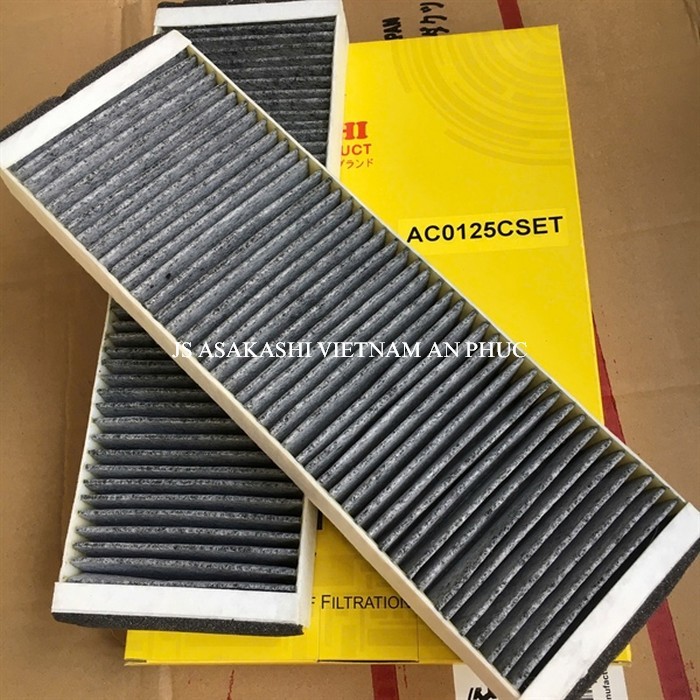 Bộ 2 Lọc gió điều hòa than hoạt tính Audi R8 GT và R8 Spyder 2007-2012 hiệu JS Asakashi AC0125CSET
