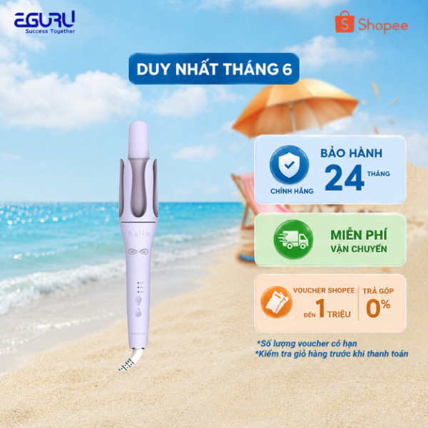 Máy uốn tóc tự xoay ion âm Halio instaCurl Premium Automatic  - Bảo hành 12 tháng