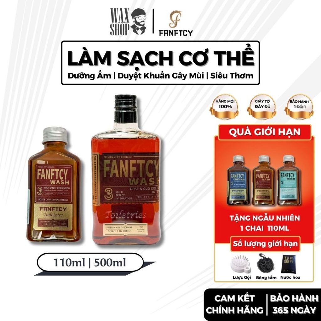 Sữa tắm Fanftcy Wash Rose & Oud Cologne Intense 110ml | 500ml cao cấp chính hãng