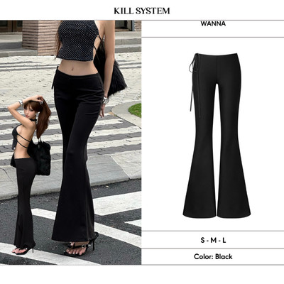 [LINK MỚI] Quần loe dài cạp trễ thun dày dặn WANNA - KILLSYSTEM