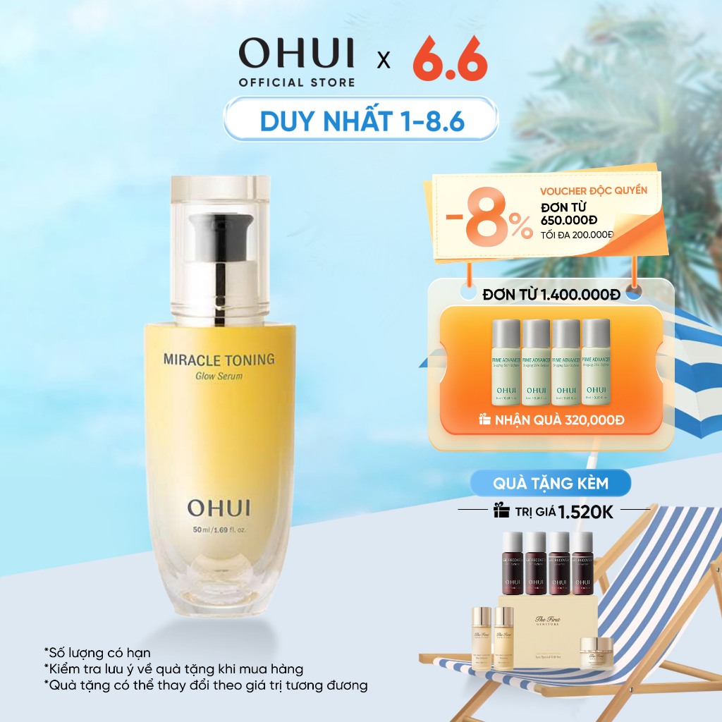 [OHUI Official] Tinh chất sáng da căn bóng chứa AHA/PHA giúp da săn chắc rạng rỡ Ohui Miracle Toning