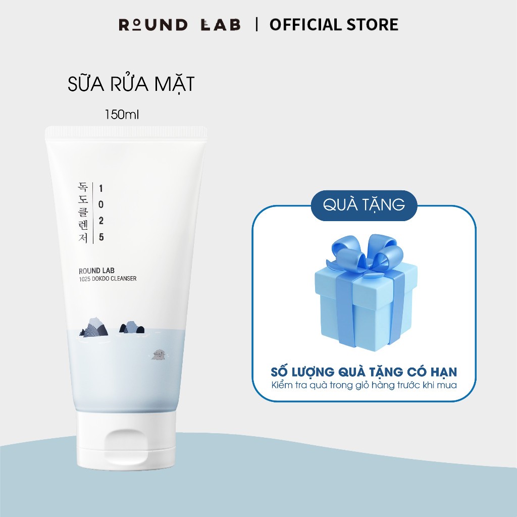 [LIVE ROUND LAB] Sữa Rửa Mặt Round Lab 1025 Dokdo Cleanser 150ml loại bỏ bụi bẩn dầu thừa
