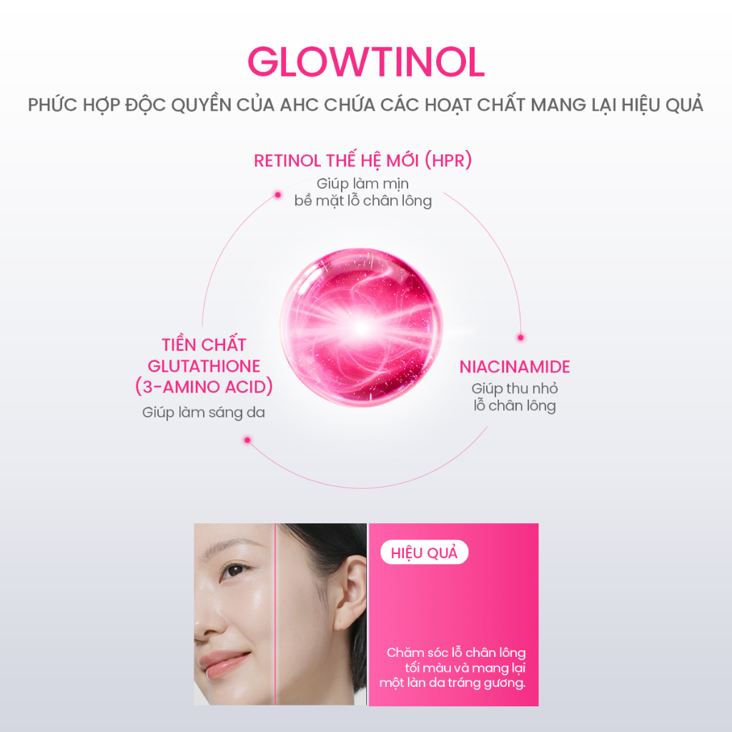 Tinh Chất Serum Vi Kim Thu Nhỏ Lỗ Chân Lông AHC Cho Da Láng Mịn Căng Bóng (Retinol + Glutathione + Niacinamide) 30ml | BigBuy360 - bigbuy360.vn