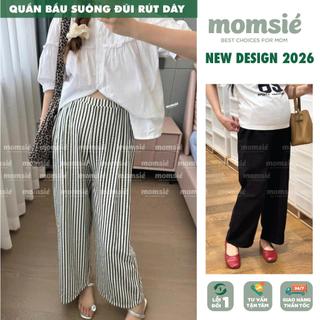 Momsie - Quần Bầu ĐŨI RÚT DÂY Thời Trang Mặc Cả Thai Kì Có size từ 45-76kg