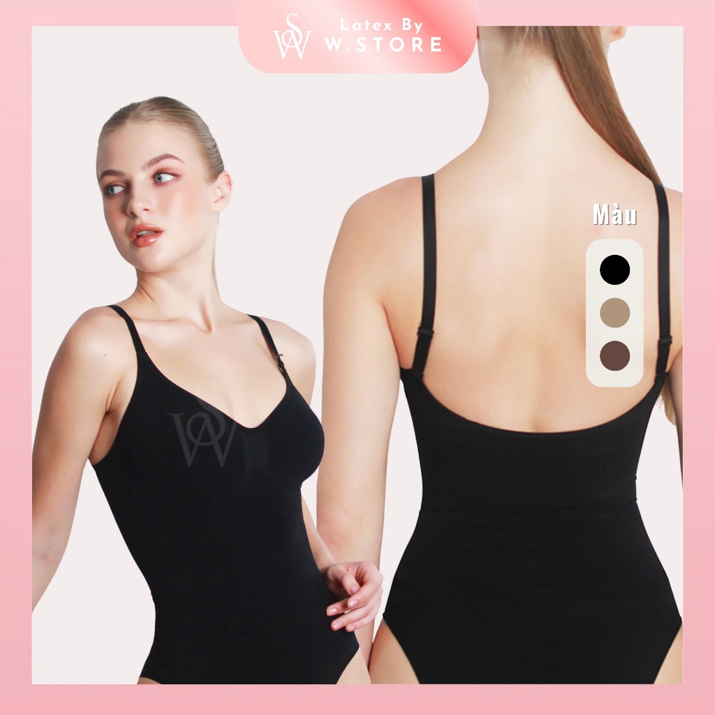 [NAOMI] Áo Gen Bodysuit Định Hình Tạo Thắt Eo & Nâng V1 - Shapewear Bodysuit Siết Eo WSTORE - Latex 